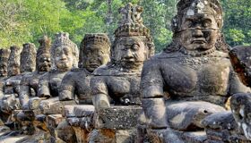 Giant Statues at Angkor Complex, Siem Reap